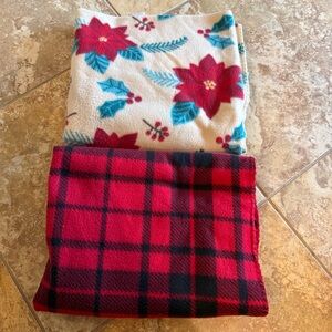 Essential Home Fleece Throw Blankets Set of 2